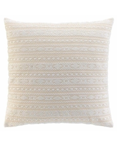Coussin dehoussable compresse 60 x 60 cm polycoton fantaisie+fils metal ilies Sans