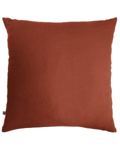 Taie d'oreiller en double gaze de coton – 60 x 60 cm – Gaïa Terracotta