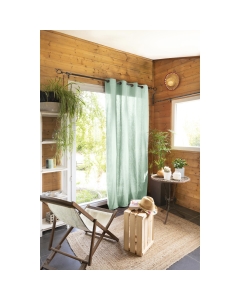 Rideau 100% coton prélavé 140 x 260 cm Kala Vert clair