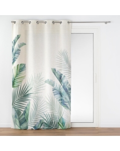 Rideau a oeillets 140 x 260 cm polyester/lin imprime native des. place Sans
