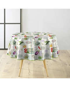 Nappe Ronde 160 cm PVC Imprimé Végétalia – Esprit Méditerranéen