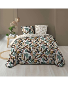 Housse de couette 240 x 220 cm coton 57 fils + 2 taies Lavinia