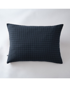 Taie d'oreiller gaze de coton tissée 50 x 70 cm gaïa mix Bleu  marine