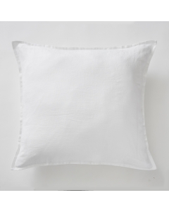 Taie d'Oreiller 60 x 60 cm - Lin Lavé Soline Blanc (Lin français)