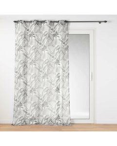 Voilage a oeillets 140 x 240 cm voile sablé imprimé Cabana Naturel