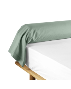 Taie de traversin 85 x 185 cm uni 57 fils lina  +point bourdon Sauge