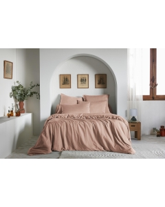 Housse de Couette 240 x 220 cm - Satin d’Eucalyptus Uni Lysandre Blush