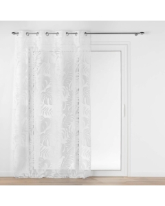 Voilage a oeillets 140 x 240 cm voile dévoré métallisé Magnolia