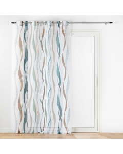 Panneau a oeillets 140 x 240 cm voile sable imprime lisana Sans