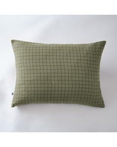 Taie d'oreiller gaze de coton tissée 50 x 70 cm gaïa mix Romarin
