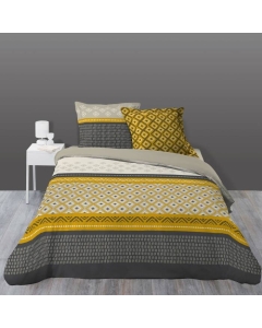 Housse de couette 240 x 220 cm coton 57 fils + 2 taies Isigeo