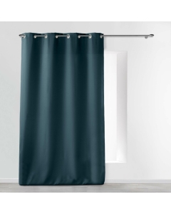 Rideau grande hauteur 140 x 280 cm polyester uni Essentiel Marine
