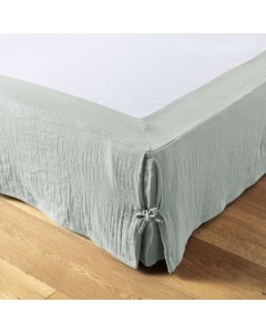 cache-sommier 180 x 200 cm gaze de coton unie gaïa eucalyptus