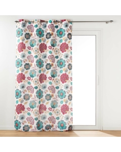 Panneau a oeillets 140 x 240 cm voile sable imprime winteria Blanc