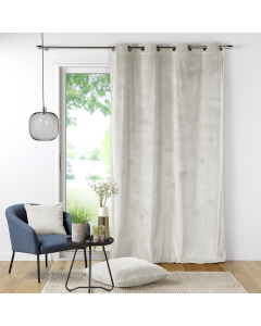 Rideau tamisant à oeillets 140 x 260 cm velours côtelé Casual Naturel