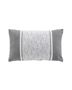 Coussin dehous. compr. 30 x 50 cm coton/polyester imp.+dentelle flavie des place Sans