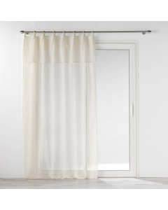 Panneau a oeillets bois+volant 140 x 240 cm effet lin tisse norine Sans