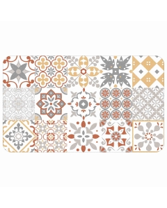 Tapis deco rectangle 45 x 75 cm mousse imprimee salou Orange