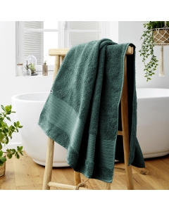 Drap de bain 90 x 150 cm éponge unie garance emeraude Vert foncé