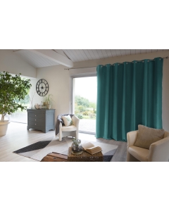 Rideau luxe baie vitrée occultant + isolant polaire L280 x H260 cm Inuit Bleu