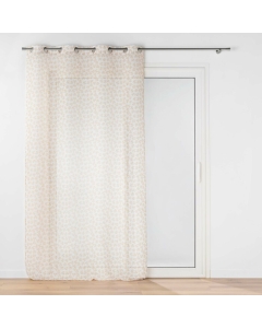 Voilage a oeillets 140 x 240 cm voile sablé imprimé Maddy Ocre