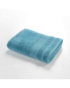 Drap de Douche 70x130 cm - Éponge Unie Tendresse Bleu paon 600g/m²