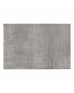 Tapis rectangle 140 x 200 cm viscose relief Géode - Gris