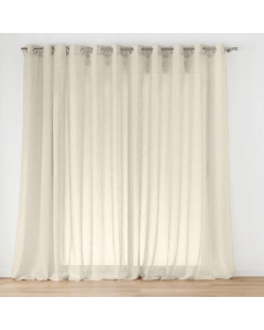 Voilage à œillets pour baie vitrée 400 x 240 cm voile tissé  Carlin