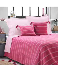 Couvre lit 1 personne 180 x 220 cm coton jacquard Jakady Rose