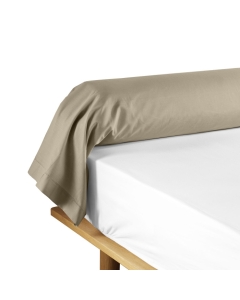 Taie de traversin 85 x 185 cm uni 57 fils lina  +point bourdon Sable