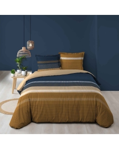 Housse de couette imprimé 260 x 240 cm 100% coton + 2 taies Massaï