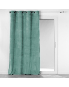 Rideau a oeillets 140 x 260 cm velours cotele uni casual Sauge