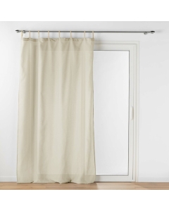 Panneau a passants jute 140 x 240 cm polycoton uni Belani Beige