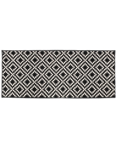 Tapis antidérapant rectangle 50 x 120 cm bouclette Losibi Noir