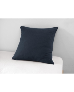 Taie d'oreiller en double gaze de coton – 60 x 60 cm – Gaïa Bleu foncé