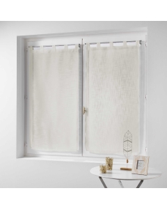 Paire droite passants 2 x 60 x 120 cm effet lin tisse haltona Naturel
