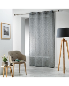 Panneau a oeillets 140 x 240 cm voile tisse carlin Anthracite