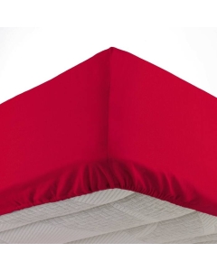 Drap housse 2 personnes 140 x 190 cm microfibre unie oscar Rouge