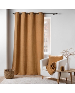 Rideau tamisant à œillets bouclette unie Wooly Camel 140 x 240 cm