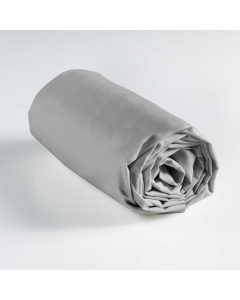 Drap housse 2 personnes 180 x 200 cm uni 57 fils lina Galet