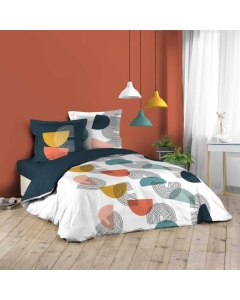 Housse de couette 240 x 220 cm coton 57 fils + 2 taies pop art