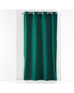Rideau à oeillets 140 x 240 cm  Coton lavé Linette Emeraude