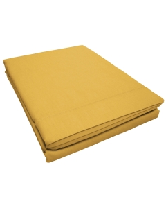 Drap plat 2 personnes 240 x 300 cm uni 57 fils lina  + point bourdon Miel