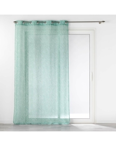Voilage a oeillets 140 x 240 cm effet lin tissé Solea Sauge