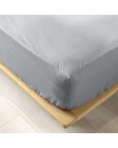 Drap housse Queen size 160 x 200 x 30 cm coton bio 57 fils Biolina Gris