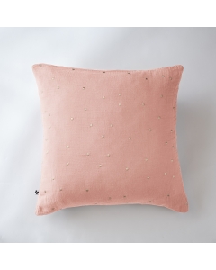 Taie d'oreiller gaze de coton 60 x 60 cm gaïa chic rose pêche Rose