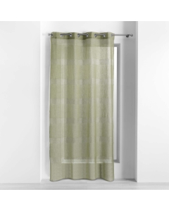 Voilage a oeillets 140 x 240 cm voile sable ajoure ajourela Kaki
