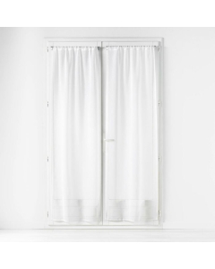 Paire droite passe tringle 2 x 70 x 200 cm voile tisse carlin Naturel