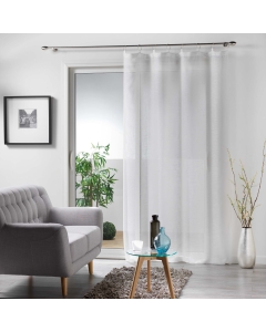Panneau a anneaux 140 x 240 cm voile tisse milza Blanc
