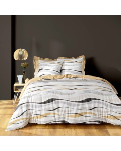 Parure 3 p. 240 x 220 cm polycoton  52 fils Vagueline Naturel